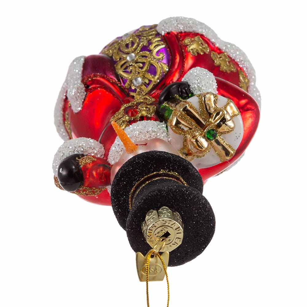 Kurt Adler 7-Inch Bellisimo Snowman with Top Hat Ornament